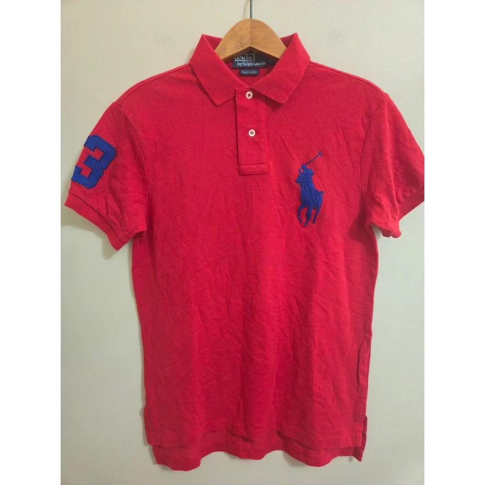 NWT Polo Ralph Lauren Big Pony Polo Shirt Mens S Red Short Sleeve Cotton